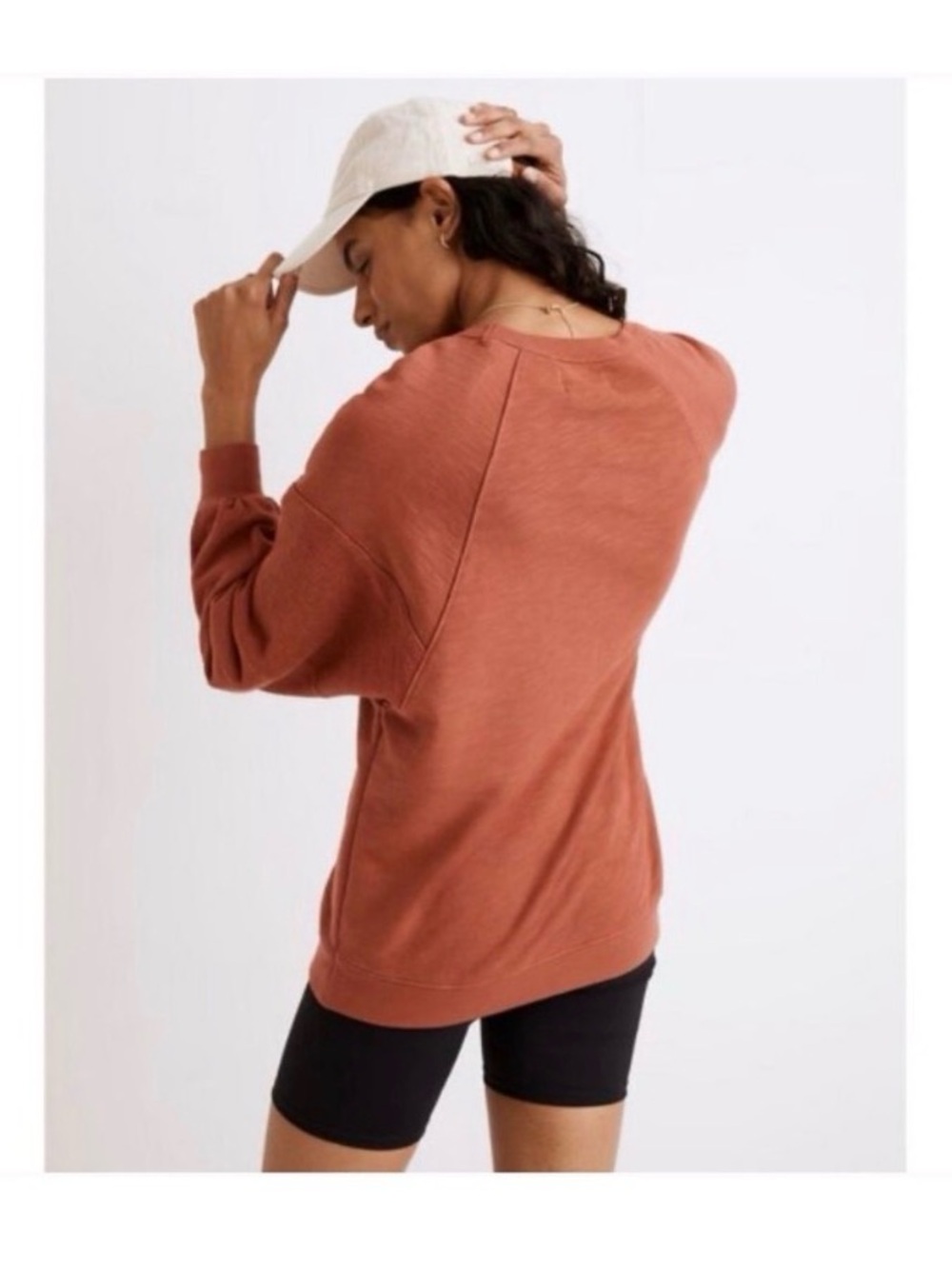 MADEWELL Burnt Orange Crewneck Sweatshirt - Picture 5 of 11